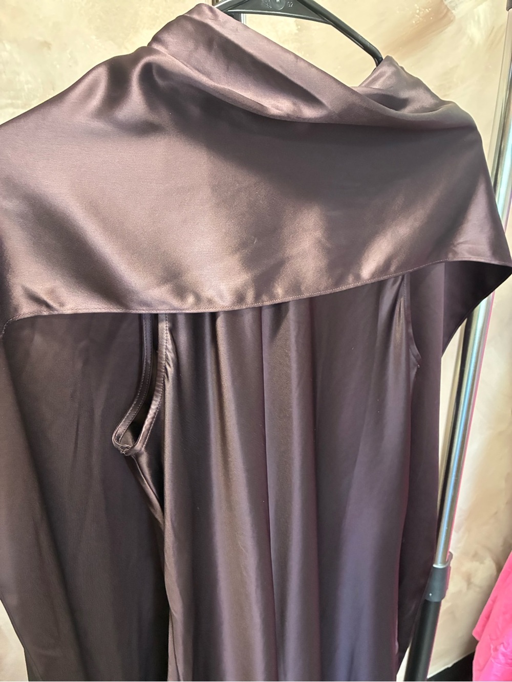 Reiss Elegant Satin Evening Gown in Deep Plum size 4 MSRP $600 - Picture 3 of 5